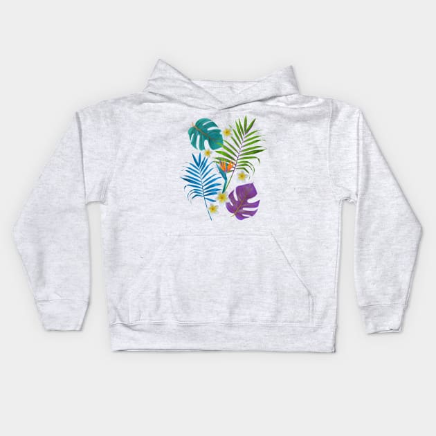 Tropical Paradise II Kids Hoodie by CatyArte